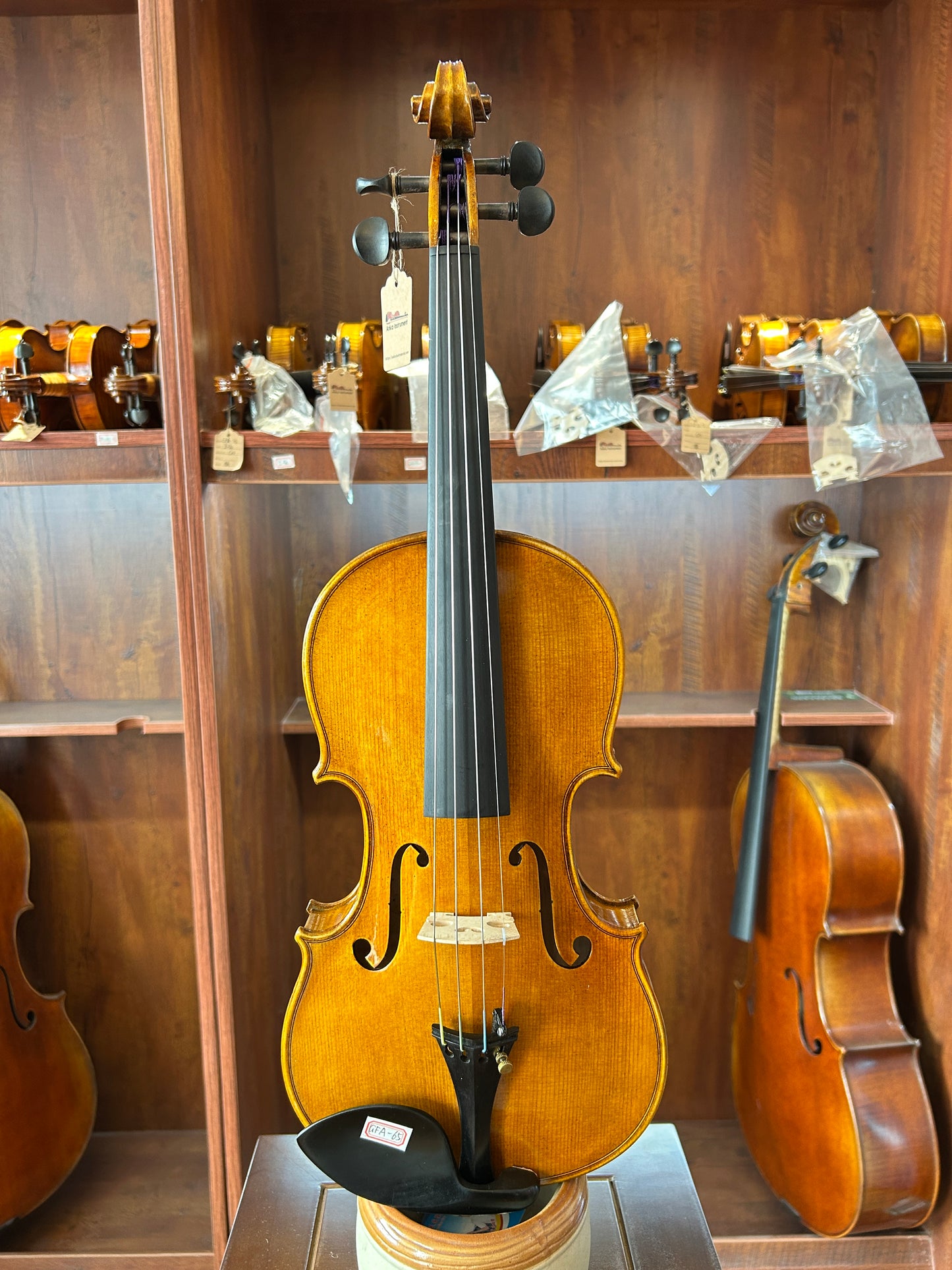 Golden brown nice flamed handmade violin