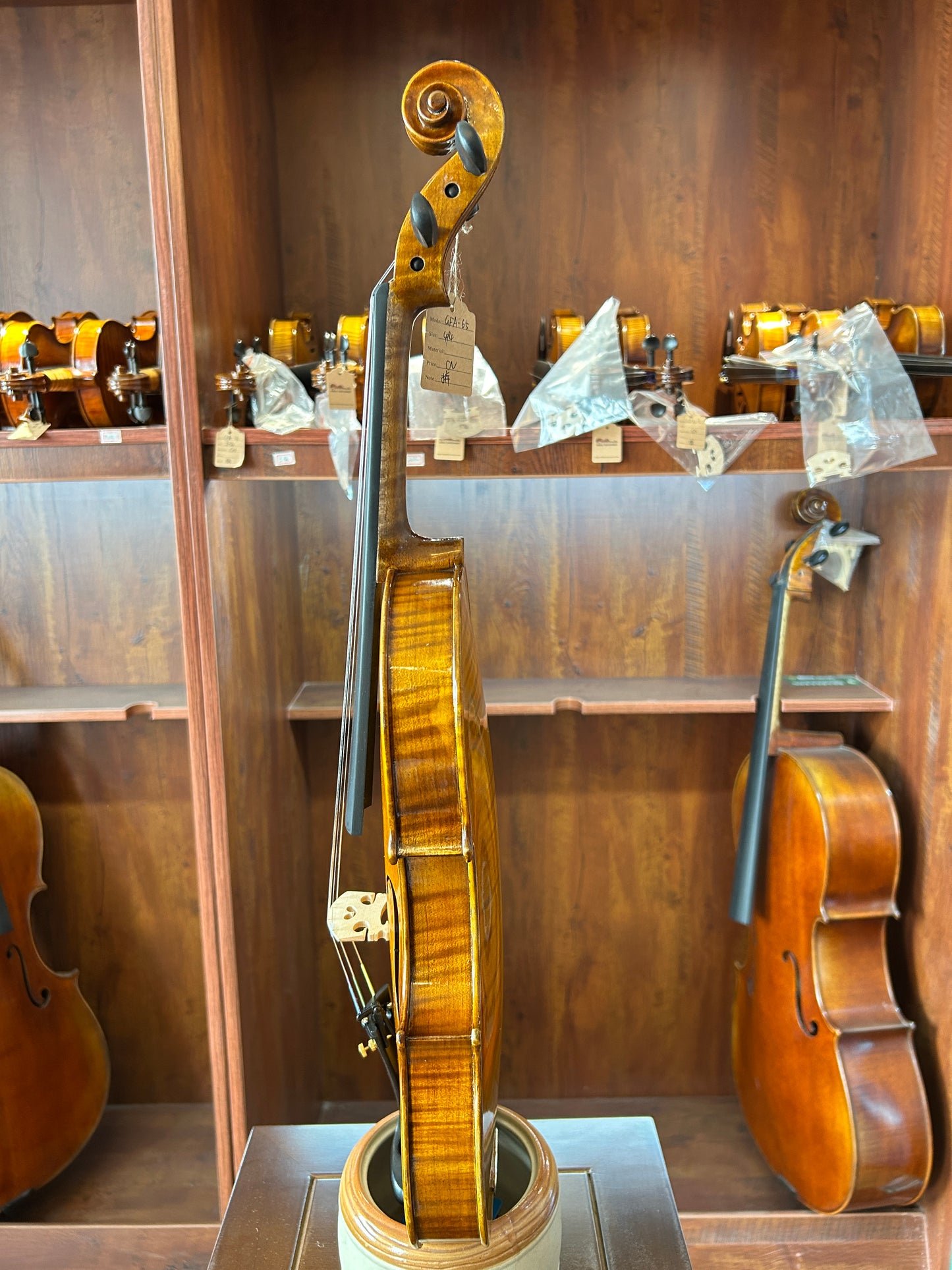 Golden brown nice flamed handmade violin