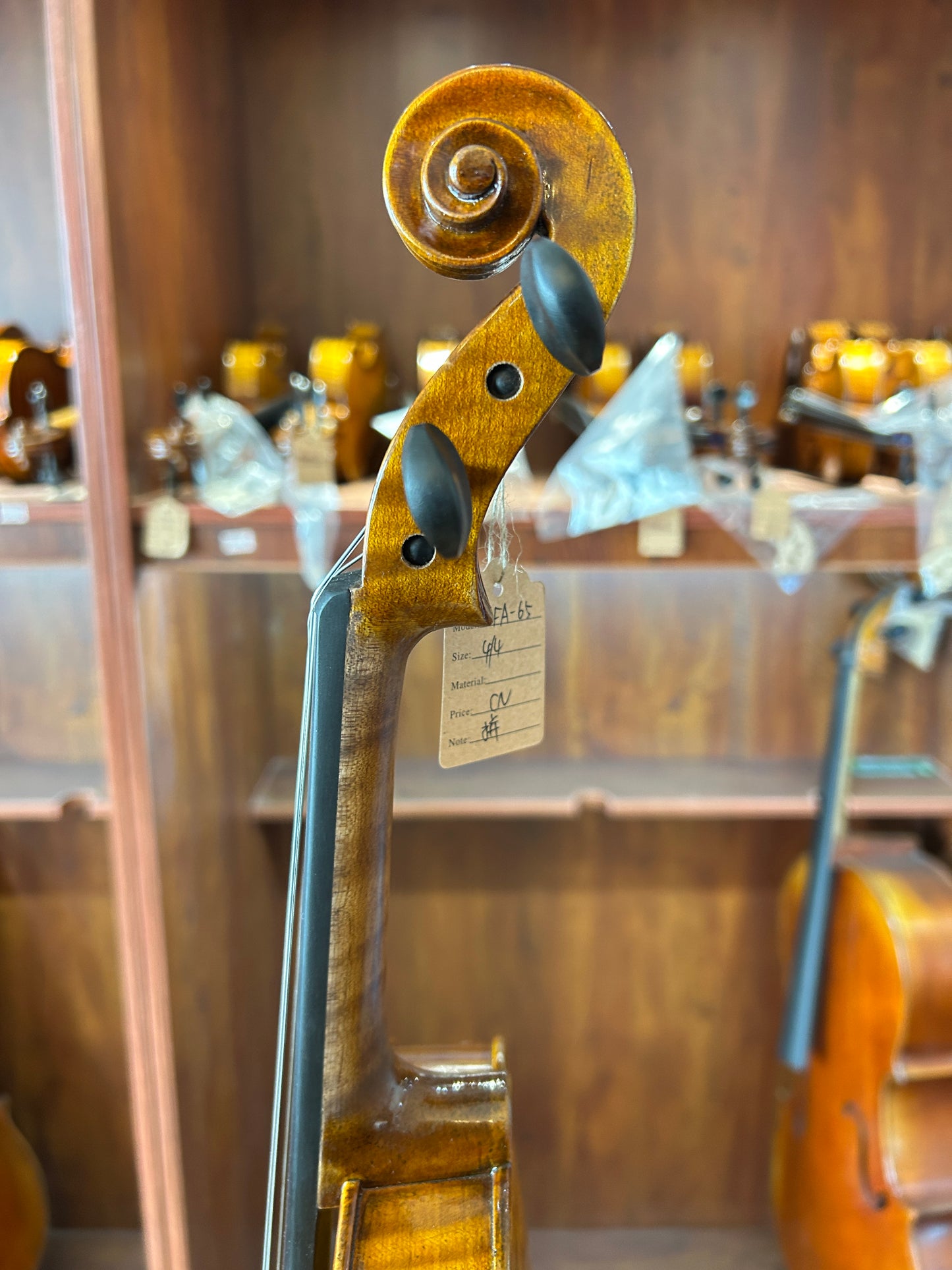 Golden brown nice flamed handmade violin