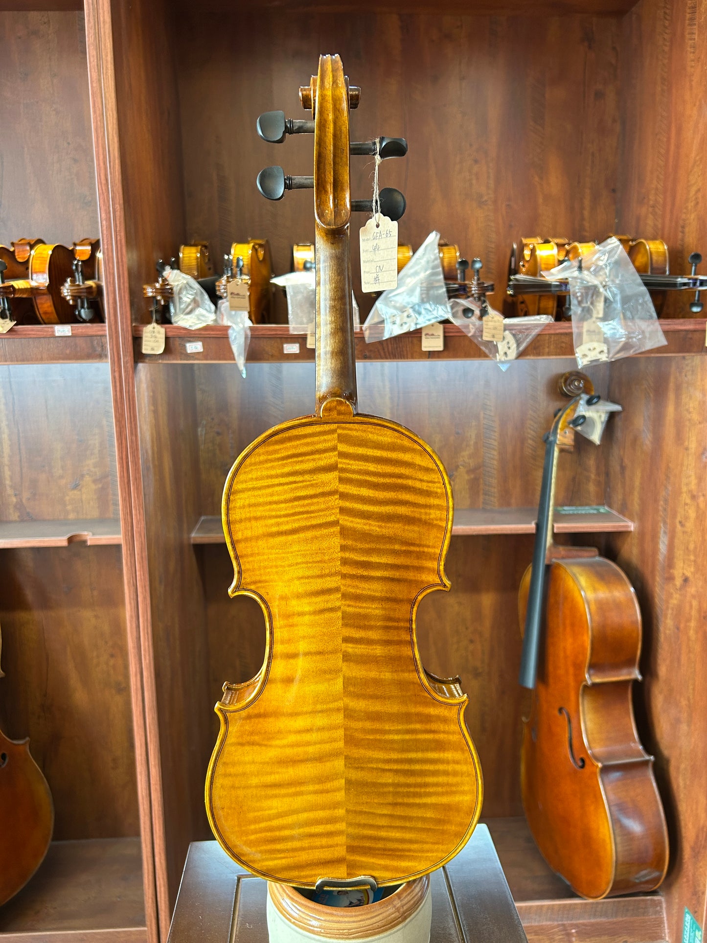 Golden brown nice flamed handmade violin