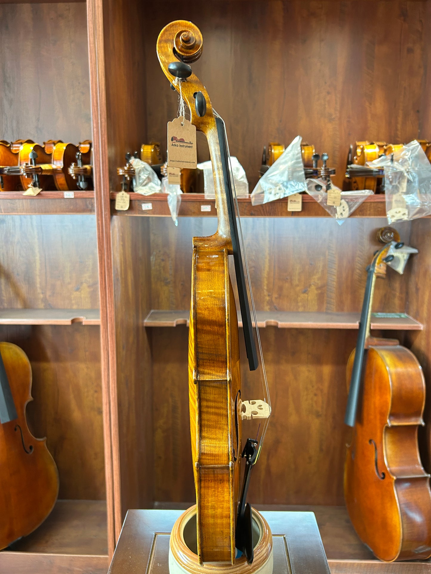 Golden brown nice flamed handmade violin